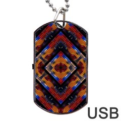 Kaleidoscope Art Pattern Ornament Dog Tag Usb Flash (one Side) by Celenk