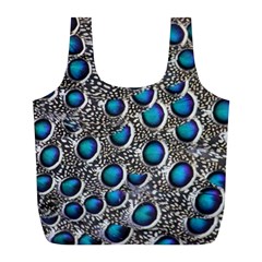Peacock Pattern Close Up Plumage Full Print Recycle Bag (l) by Celenk