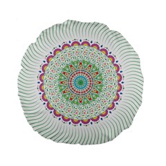 Flower Abstract Floral Standard 15  Premium Flano Round Cushions by Simbadda