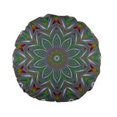 Abstract Art Colorful Texture Standard 15  Premium Flano Round Cushions by Simbadda