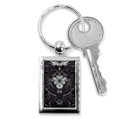 Black And White Fractal Art Artwork Design Key Chains (rectangle)  by Simbadda