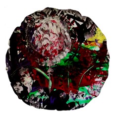 Dedelion Large 18  Premium Flano Round Cushions by bestdesignintheworld