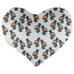 Flaming Gogo Large 19  Premium Heart Shape Cushions Back