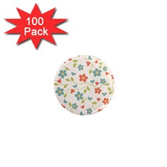 Flowers Pattern 1  Mini Magnets (100 Pack)  by Hansue