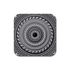 Graphic Design Round Geometric Rubber Coaster (square)  by Nexatart