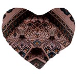 Pattern Decoration Art Architecture Large 19  Premium Heart Shape Cushions Front