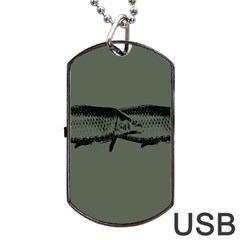 Carp Fish Dog Tag Usb Flash (one Side) by kunstklamotte023