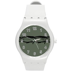 Carp Fish Round Plastic Sport Watch (m) by kunstklamotte023