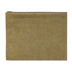 Burlap Coffee Sack Grunge Knit Look Cosmetic Bag (xl) by dressshop