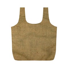 Burlap Coffee Sack Grunge Knit Look Full Print Recycle Bag (m) by dressshop