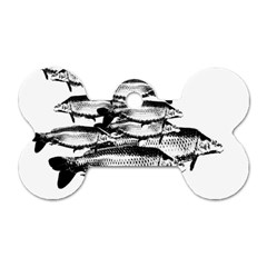 Carp Fish Dog Tag Bone (one Side) by kunstklamotte023