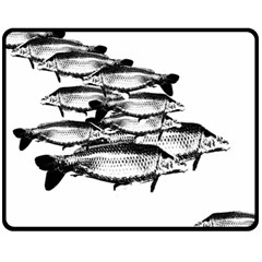 Carp Fish Double Sided Fleece Blanket (medium)  by kunstklamotte023