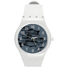 Carp Fish Round Plastic Sport Watch (m) by kunstklamotte023