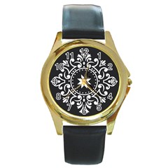 Table Pull Out Computer Graphics Round Gold Metal Watch by Sapixe