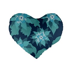 Graphic Design Wallpaper Abstract Standard 16  Premium Flano Heart Shape Cushions by Sapixe
