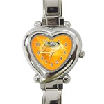 Orange Drink Splash Poster Heart Italian Charm Watch Front
