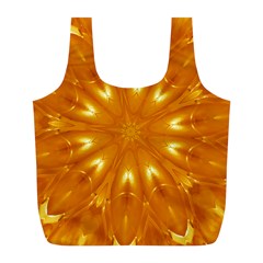 Kaleidoscopic Flower Full Print Recycle Bag (l) by yoursparklingshop