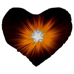 Star Universe Space Galaxy Cosmos Large 19  Premium Flano Heart Shape Cushions Back