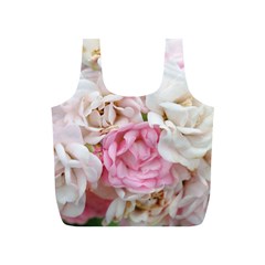 Pink And White Flowers Full Print Recycle Bag (s) by bloomingvinedesign