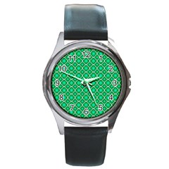 Texture Background Template Rustic Round Metal Watch by Sapixe