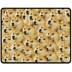 Doge Meme Doggo Kekistan Funny Pattern Double Sided Fleece Blanket (medium)  by snek