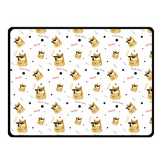 Doge Much Thug Wow Pattern Funny Kekistan Meme Dog White Fleece Blanket (small) by snek