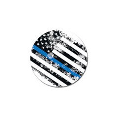 Usa Flag The Thin Blue Line I Back The Blue Usa Flag Grunge On White Background Golf Ball Marker (10 Pack) by snek