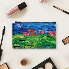 Our Town My Town Cosmetic Bag (small) by arwwearableart