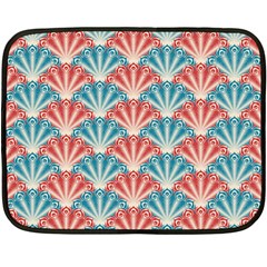 Seamless Patter Peacock Feathers Fleece Blanket (mini) by Wegoenart