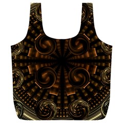 Fractal Circle Globes Geometric Full Print Recycle Bag (xl) by Wegoenart