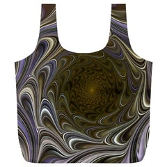 Fractal Waves Whirls Modern Full Print Recycle Bag (xl) by Wegoenart