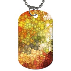 Autumn Kaleidoscope Art Pattern Dog Tag (one Side) by Wegoenart