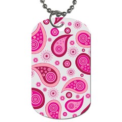 Paisley Pattern Art Background Dog Tag (one Side) by Wegoenart
