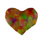 Easter Egg Colorful Texture Standard 16  Premium Heart Shape Cushions Front