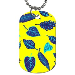 Leaves Pattern Picture Detail Dog Tag (one Side) by Wegoenart
