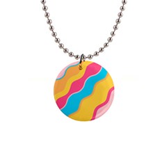 Cake Color Palette Painting 1  Button Necklace by Wegoenart