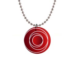 Background Circles Red 1  Button Necklace by Wegoenart
