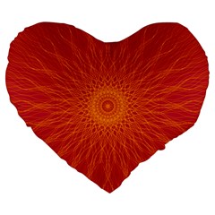 Background Rays Sun Large 19  Premium Heart Shape Cushions by Wegoenart