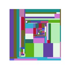 Fractal Gradient Colorful Infinity Art Small Satin Scarf (square) by Wegoenart