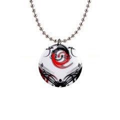 Abstract Fractal Digital Art 1  Button Necklace by Wegoenart