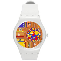 Graphic Design Graphic Design Round Plastic Sport Watch (m) by Wegoenart