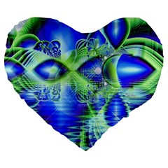 Irish Dream Under Abstract Cobalt Blue Skies Large 19  Premium Heart Shape Cushion by DianeClancy