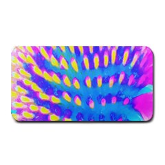 Pink, Blue And Yellow Abstract Coneflower Medium Bar Mats by myrubiogarden