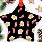 Bacon and Egg Pop Art Pattern Star Ornament (Two Sides) Front