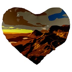 Scotland Monti Mountains Mountain Large 19  Premium Heart Shape Cushions by Pakrebo