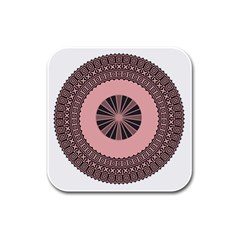 Design Circular Aztec Symbol Rubber Square Coaster (4 Pack)  by Pakrebo