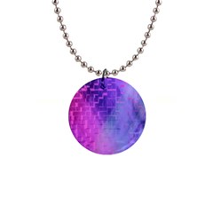 Texture Cell Cubes Blast Color 1  Button Necklace by Pakrebo