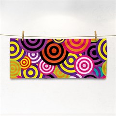 Abstract Circles Background Retro Hand Towel by Pakrebo