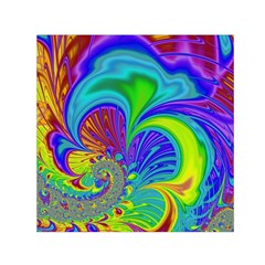 Fractal Neon Art Artwork Fantasy Small Satin Scarf (square) by Pakrebo