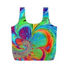 Fractal Art Psychedelic Fantasy Full Print Recycle Bag (m) by Pakrebo